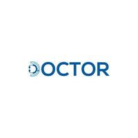 Arzt-Wortmarken-Logo-Design vektor