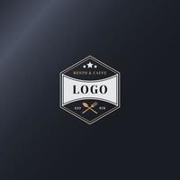 vorlage logo vintage retro. Logo Resto und Café-Design modern vektor