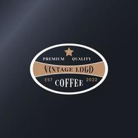 mall logotyp vintage retro. logotyp kaffe design modern vektor