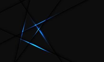 abstraktes blaues Lichtschattenkreuz auf schwarzem geometrischem mit Leerzeichendesign moderner futuristischer Hintergrundvektor vektor
