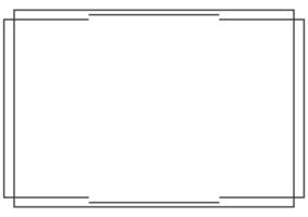 Rahmen und Rand isolierter Vektor. schwarzer Umriss auf weißer Bakcground-Vorlage. vektor