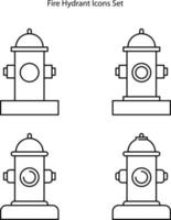 Hydranten-Symbol isoliert auf weißem Hintergrund. Hydrantensymbol dünne Linie umreißt lineares Hydrantensymbol für Logo, Web, App, ui. Hydranten-Symbol einfaches Zeichen. vektor