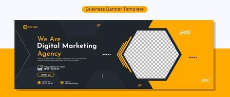 Banner-Vorlagendesign für Geschäftskonferenzen für Webinar, Marketing, Online-Kursprogramm usw vektor