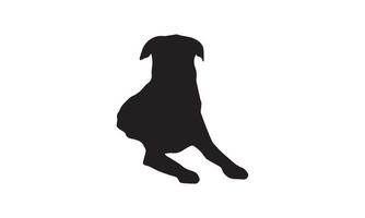 Hund Silhouette Vektor-Illustration-design vektor