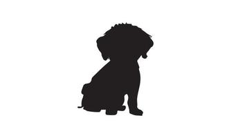 Hund Silhouette Vektor-Illustration-design vektor