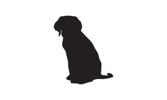 Hund Silhouette Vektor-Illustration-design vektor