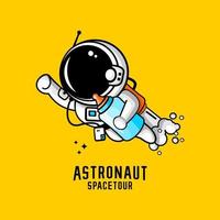 astronaut vektor, astronaut tecknad vektor