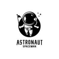 astronaut logotyp vektor