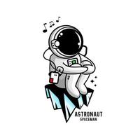 Astronauten-Charaktervektor vektor