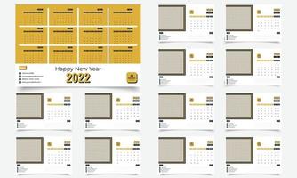kalender designmall. skrivbordskalenderdesign. vektor