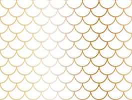 Seamless mönster av överlappande guld- och vit cirkelbakgrund vektor