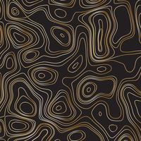 Abstrakte Goldlinie Wellen entwerfen auf schwarzem Hintergrund - Vector Illustration