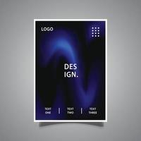 Abstufung Mesh futuristische Cover-Vorlage, abstrakte Welle blau schwarz dunkle Farbe, Design-Vektorgrafik vektor