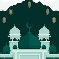 fyrkantigt designinlägg med islamiskt tema för instagram-inlägg vektor