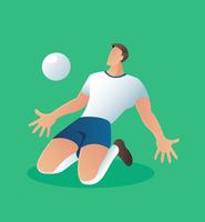 Soccer action spelare, fotbollsspelare vektor illustration