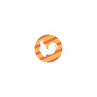 kyckling konst design vektor logo linje minimalistisk illustration