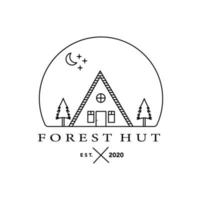 hydda hus camping utomhus illustration logotyp vektor