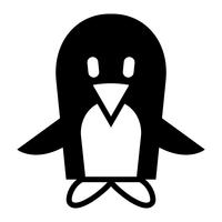 Pinguin-Cartoon-Illustration vektor