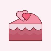 Valentinstag Symbol isoliert weich rosa Hintergrund. Vektor