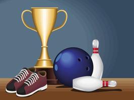Meisterschaft im Bowlingsport vektor