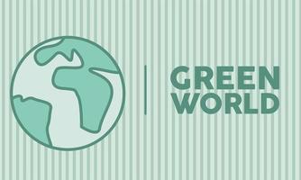 grönt världskort vektor