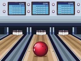 Bowling-Sport-Szene vektor