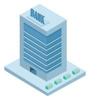 bankbyggnad isometrisk vektor