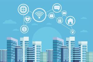 Smart City und Apps vektor