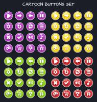 Cartoon Button Set Game Pack, GUI-Element für Handyspiel vektor