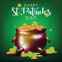 st patrick's day gold pot konzept vektor