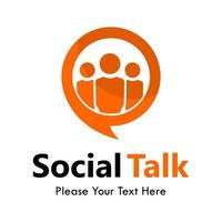 social talk logotyp mall illustration vektor