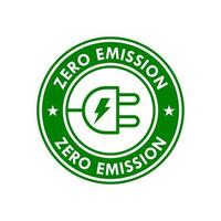 Null-Emission-Logo-Vorlage Illustration. geeignet für Industrie, Öko, Medizin, Umweltverschmutzung, Automobil vektor