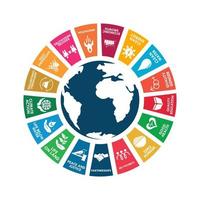 Logo-Vorlage für nachhaltige Entwicklungsziele vektor