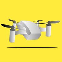 eine Illustration einer Drohne mit einer einzigartigen Form. ein Geschäft mit elektronischen Geräten. ein Rüstungsunternehmen. vektor