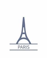 enkel logotyp för paris vektor