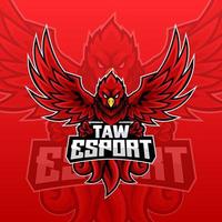 Red Phoenix E-Sport-Logo-Vorlage vektor