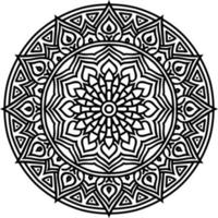 Umriss Mandala dekorative runde Verzierung vektor
