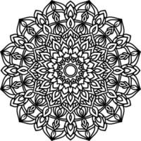 Umriss Mandala dekorative runde Verzierung vektor