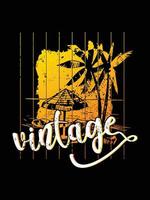 Vintage-T-Shirt-Design. Vintage-T-Shirt-Design im aktuellen Stil. Retro-Vintage-T-Shirt-Design. vektor