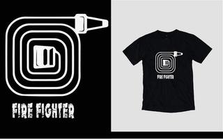 Neues T-Shirt-Design der Feuerwehr vektor