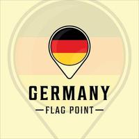Fahnenpunkt Deutschland Logo Vektor Illustration Vorlage Symbol Grafikdesign. Karten Standort Länderzeichen oder Symbol