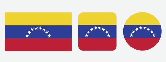 Venezuelas flaggikon. web ikonuppsättning. ikoner samling platt. enkel vektorillustration. vektor