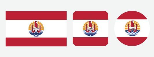 Flaggensymbol von Französisch-Polynesien. Web-Icon-Set. Icons Sammlung flach. einfache Vektorillustration. vektor