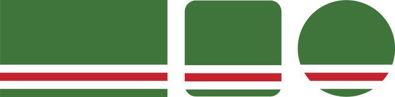Flaggensymbol der Tschetschenischen Republik Ichkeria. Web-Icon-Set. Icons Sammlung flach. einfache Vektorillustration. vektor