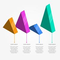 Flat Triangle 3D Infographic Vector Mall