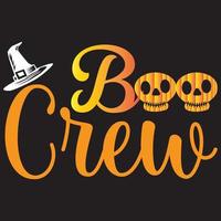 boo crew t-shirt design vektor