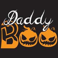 Papa Boo T-Shirt-Design vektor