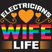 Elektriker Frau Leben vektor