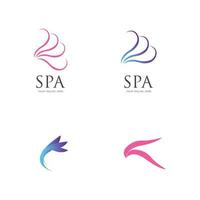 Spa-Logo-Vektor-Illustration-Design-Vorlage vektor