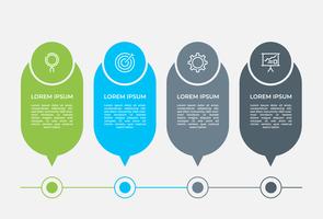 Geschäft Infografik. Diagramm mit 4 Schritten, Optionen oder Prozessen. Infografiken Vorlage für die Präsentation. vektor